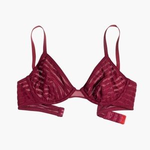 Madewell Sheer-Stripe Fabiana Underwire Bralette